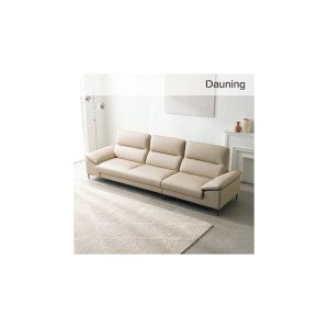 다우닝 아지오 3.5인 전체 천연가죽 소파+스툴 (색상:뉴베이지)