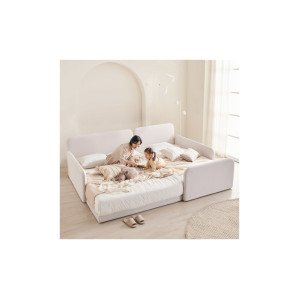 상일리베가구 푸푸 패브릭 저상형 슬림 패밀리침대 프레임 SS+Q