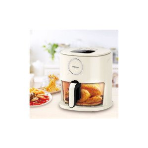 유리 글라스 에어프라이어 4.5L_짐머만 AF4543 미니 소형 가정용 원룸 캠핑 am_2024년형 신상품